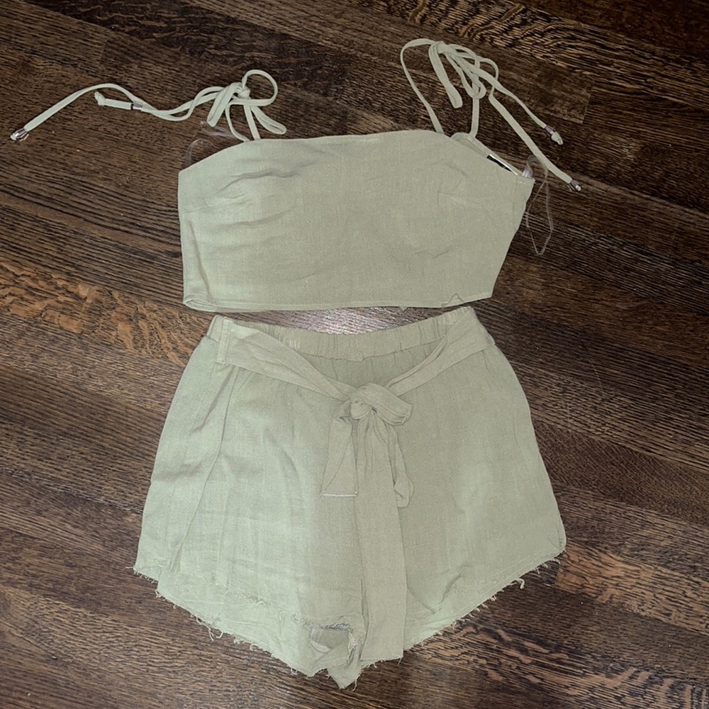 sage green matching set